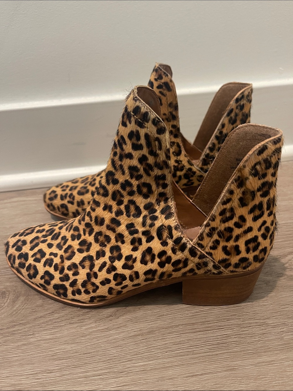 Coconuts by Matisse Leopard Print Cutout Ankle Boots - Tan/Black